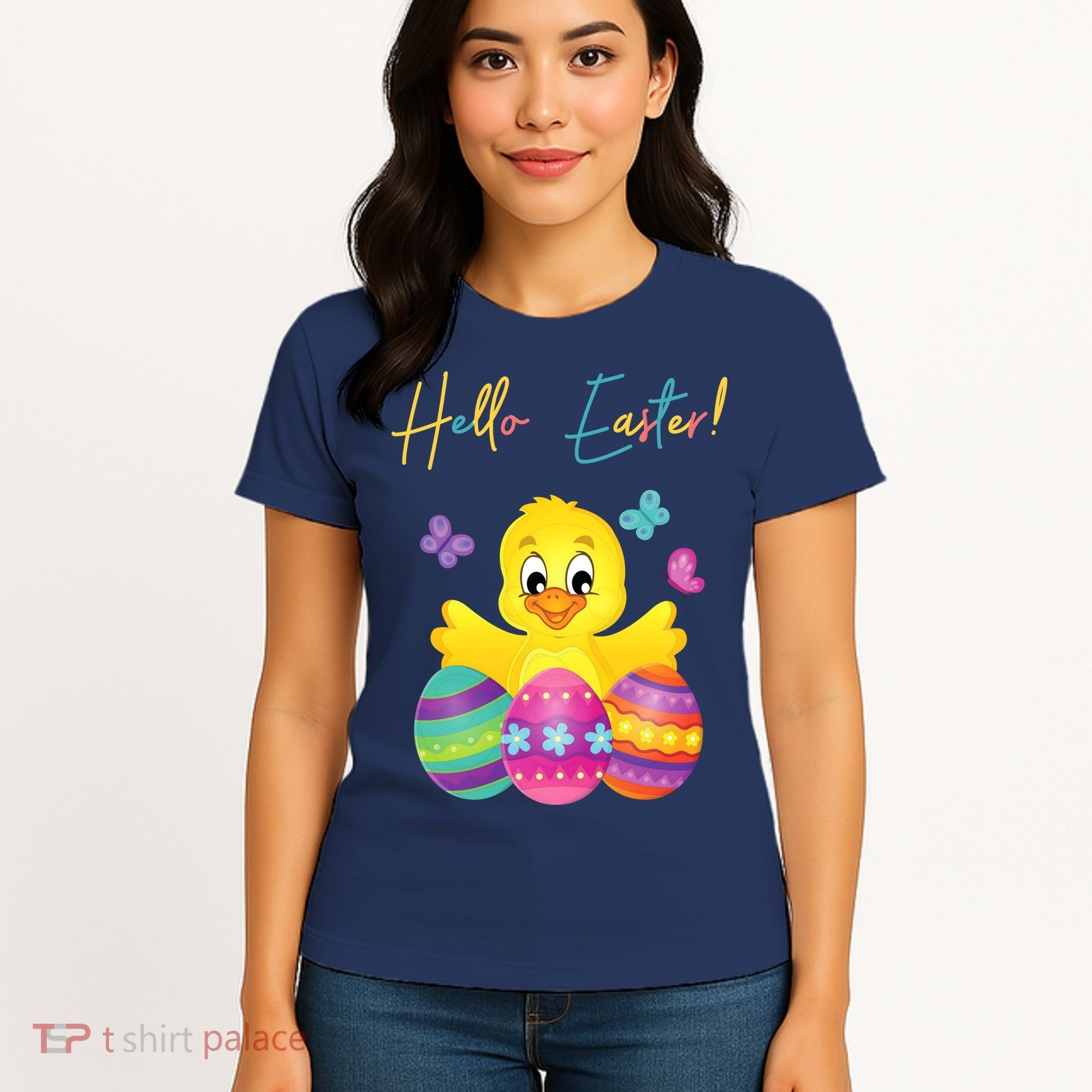 Hello Easter Cute Chick Holiday Women's T-Shirt