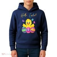 Hello Easter Cute Chick Holiday Kids Hoodie thumb 4