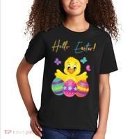 Hello Easter Cute Chick Holiday Kids T-Shirt thumb 2