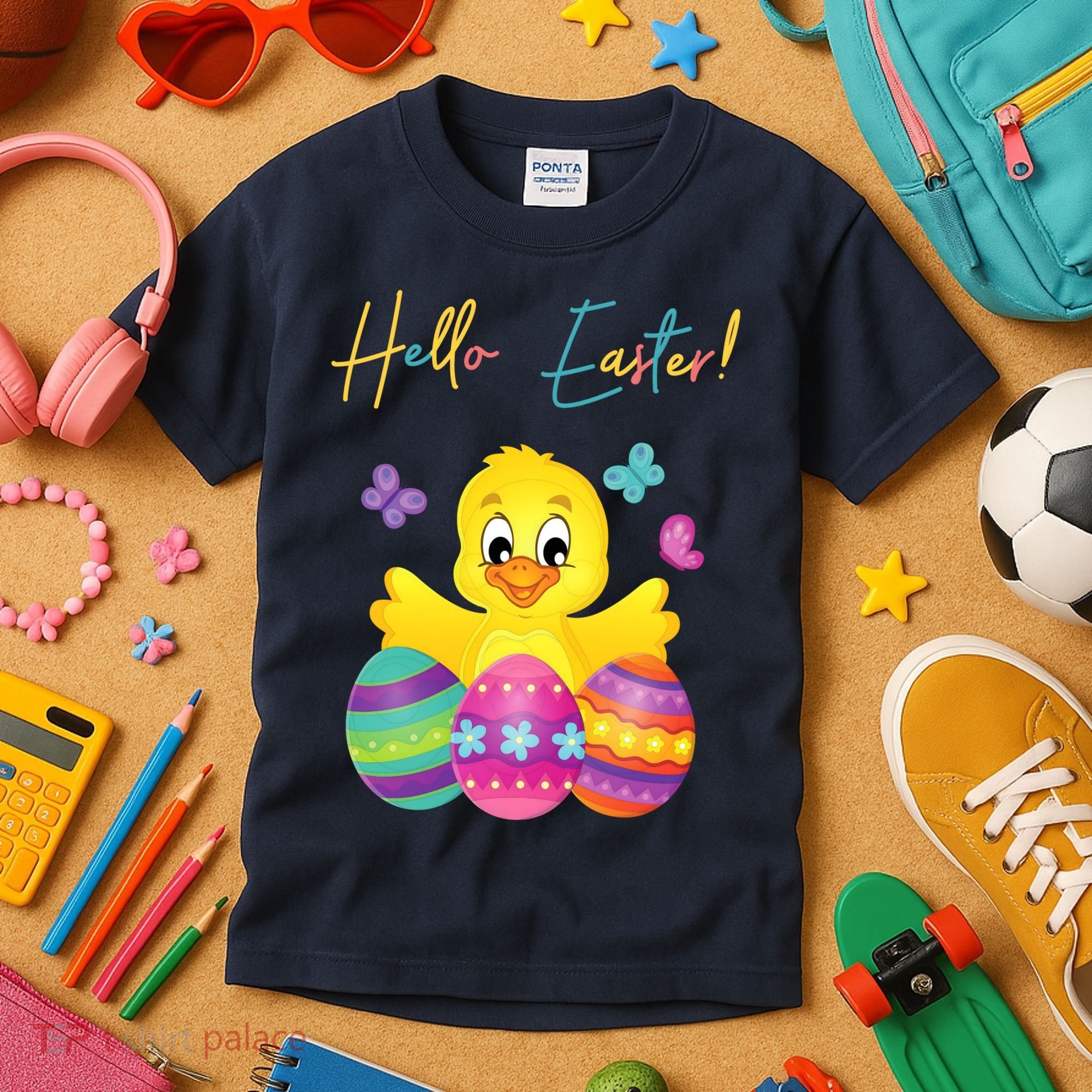 Hello Easter Cute Chick Holiday Kids T-Shirt
