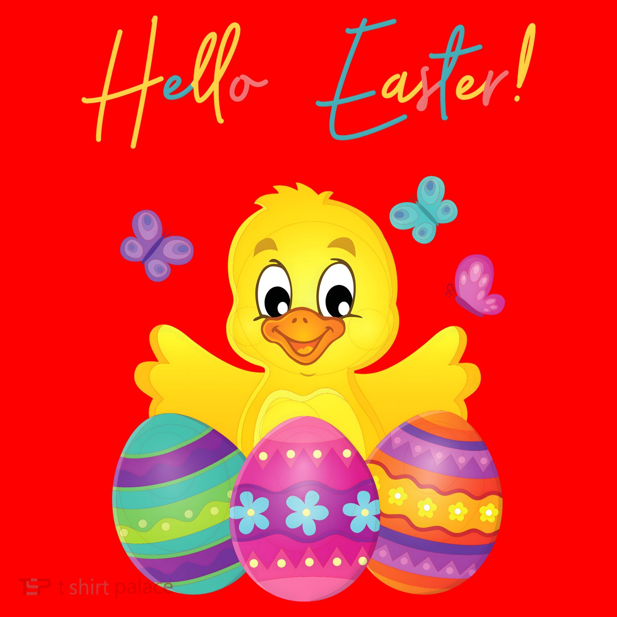 Hello Easter Cute Chick Holiday Santa Hat