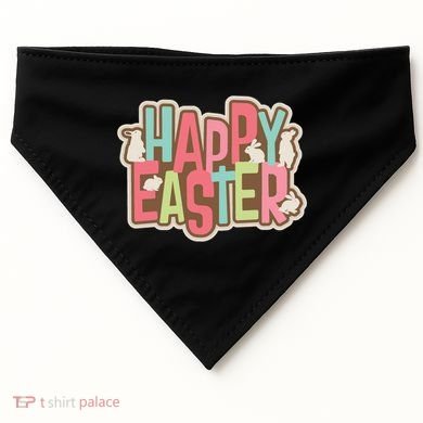 Happy Easter Colorful Bunny USA-Made Doggie Bandana