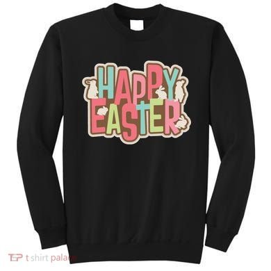 Happy Easter Colorful Bunny Sweatshirt