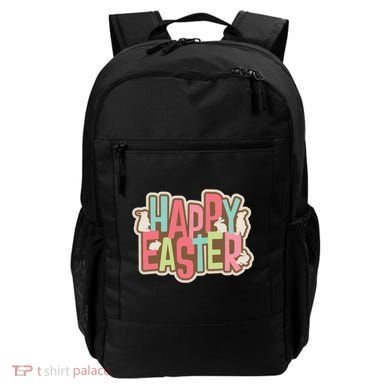 Happy Easter Colorful Bunny Backpack