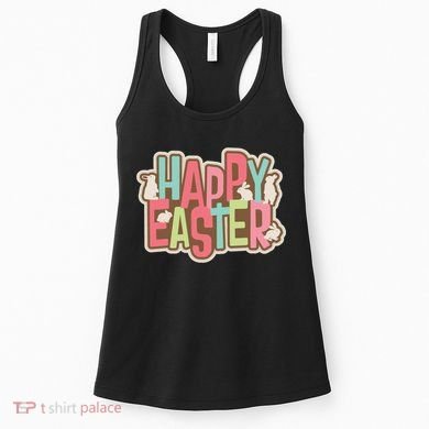 Happy Easter Colorful Bunny Women's Tank Top