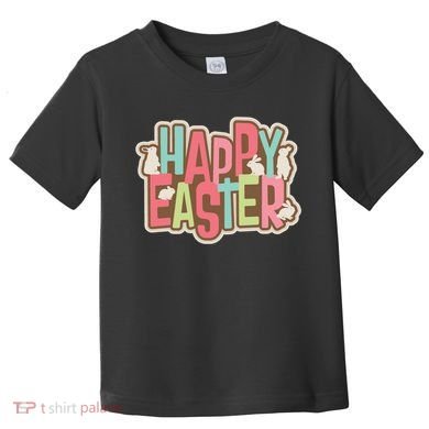 Happy Easter Colorful Bunny Toddler T-Shirt