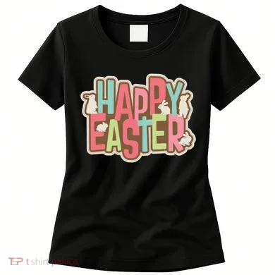 Happy Easter Colorful Bunny Women's T-Shirt