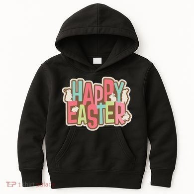 Happy Easter Colorful Bunny Kids Hoodie