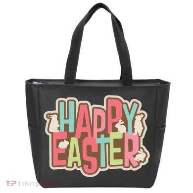 Happy Easter Colorful Bunny Bag