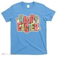 Happy Easter Colorful Bunny T-Shirt thumb 0