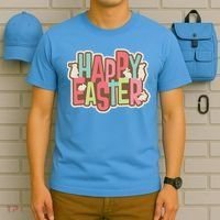 Happy Easter Colorful Bunny T-Shirt thumb 5