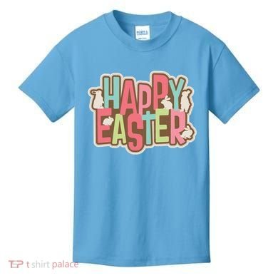 Happy Easter Colorful Bunny Kids T-Shirt