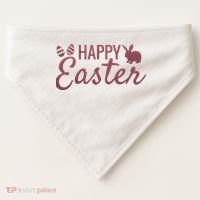 Happy Easter Cute Festive Holiday USA-Made Doggie Bandana thumb 0
