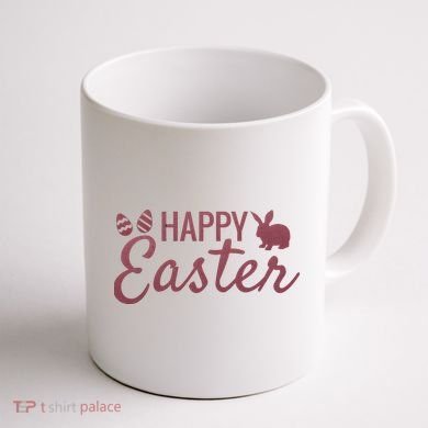 Happy Easter Cute Festive Holiday Coffee Mug back