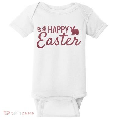 Happy Easter Cute Festive Holiday Baby Bodysuit