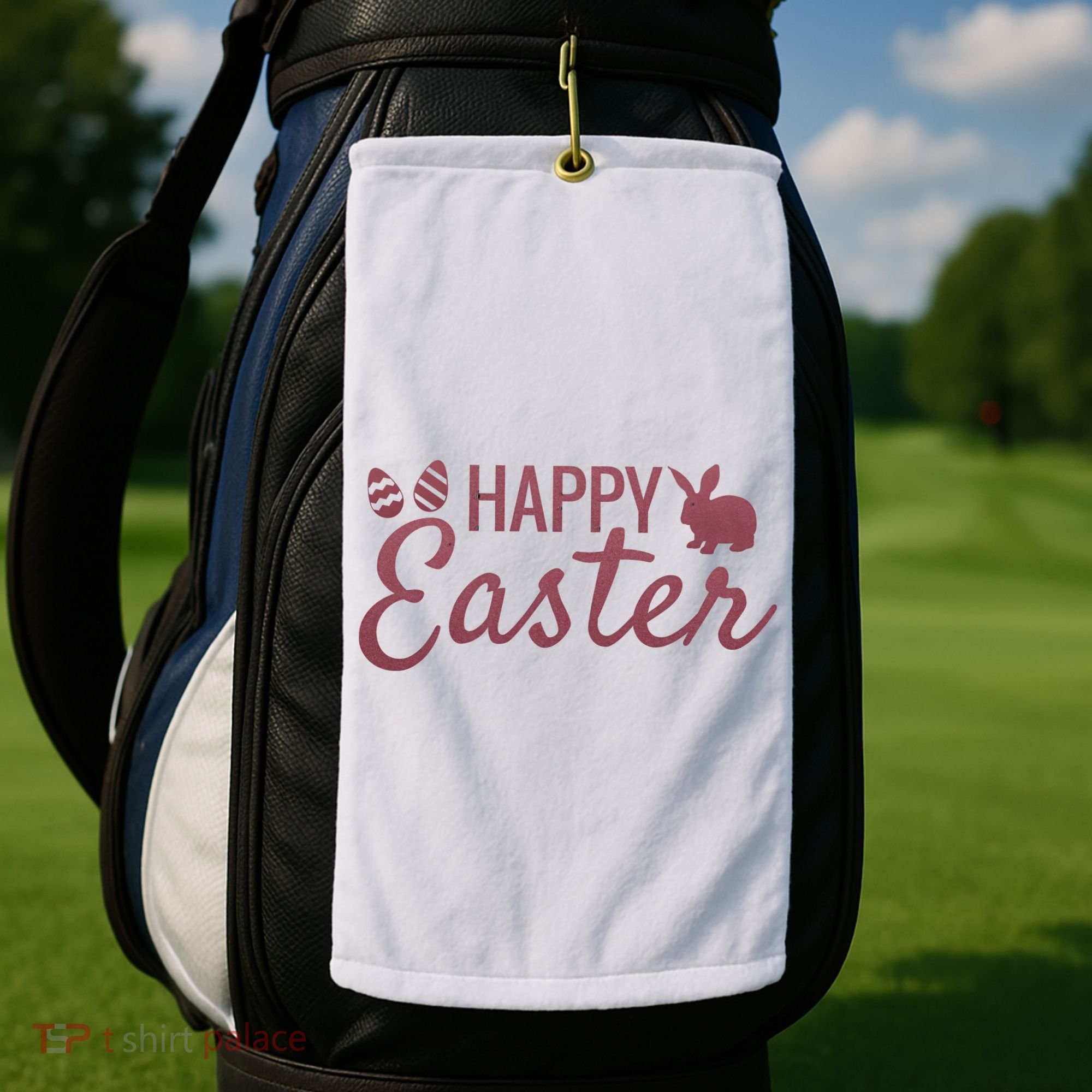 Happy Easter Cute Festive Holiday Golf Towel