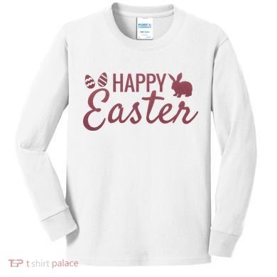 Happy Easter Cute Festive Holiday Kids Long Sleeve Shirt