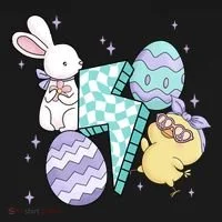 Happy Easter Cute Retro Doggie Tank thumb 4
