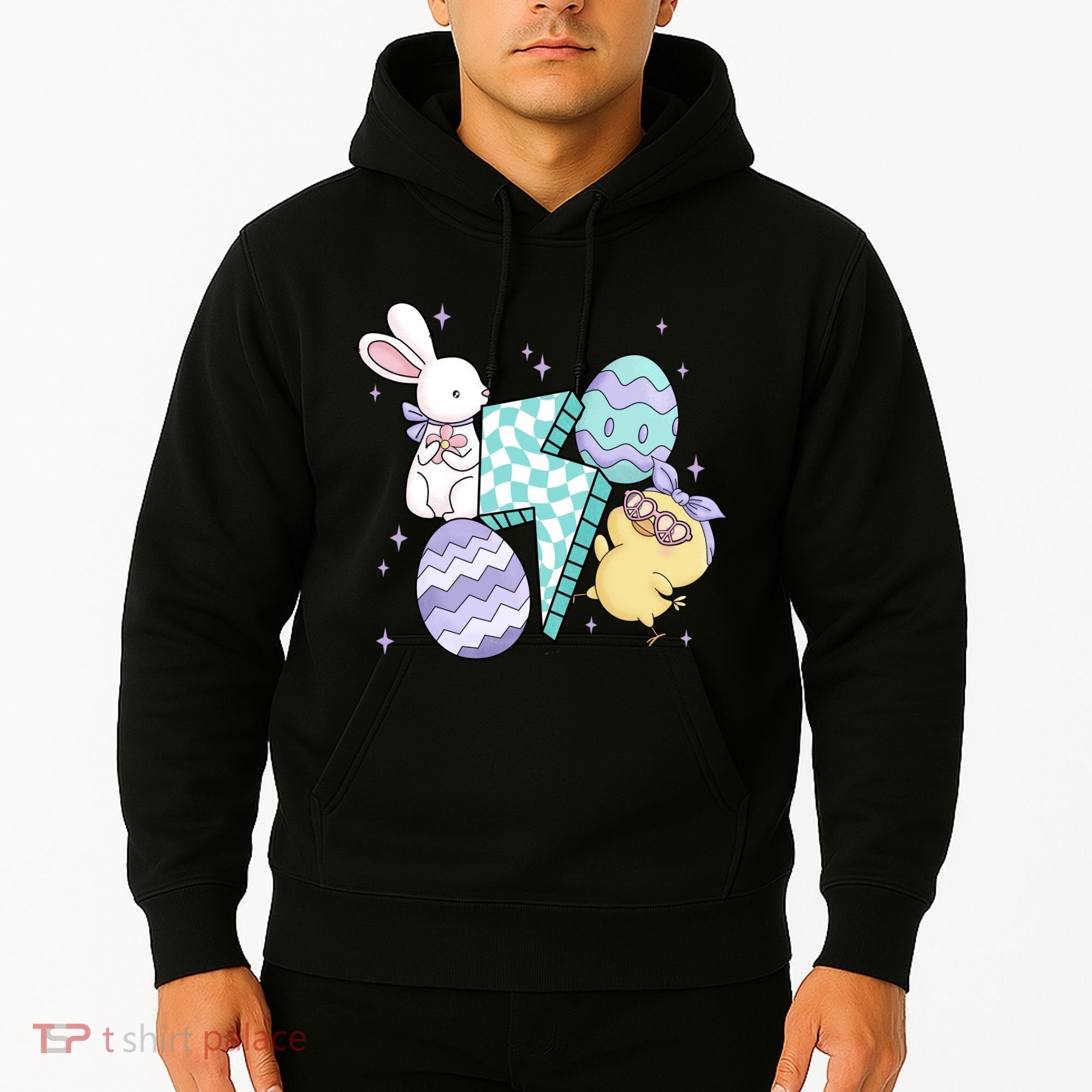 Happy Easter Cute Retro Hoodie
