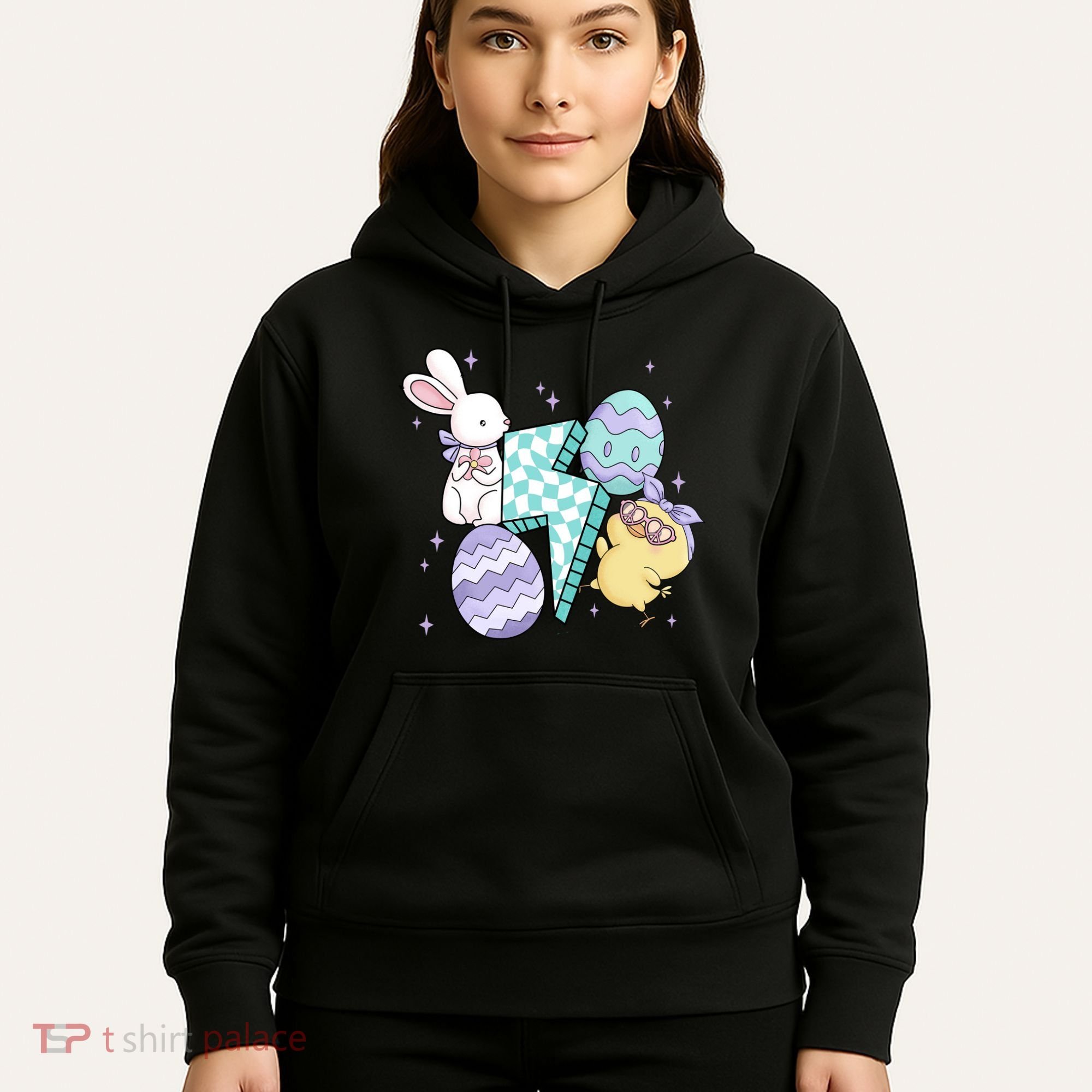Happy Easter Cute Retro Hoodie