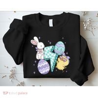 Happy Easter Cute Retro Sweatshirt thumb 2