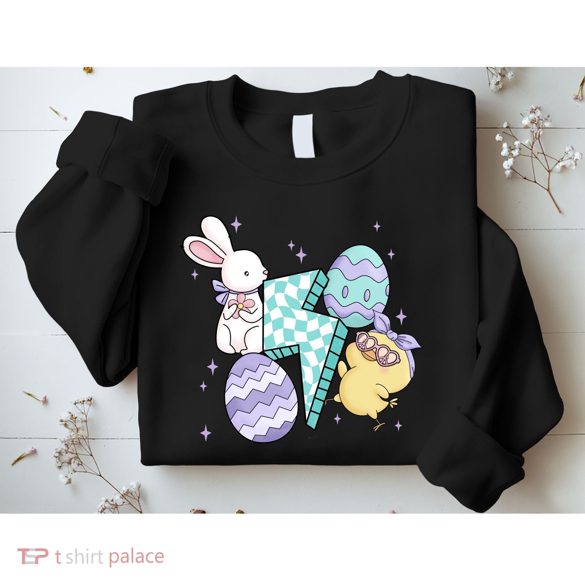 Happy Easter Cute Retro Sweatshirt