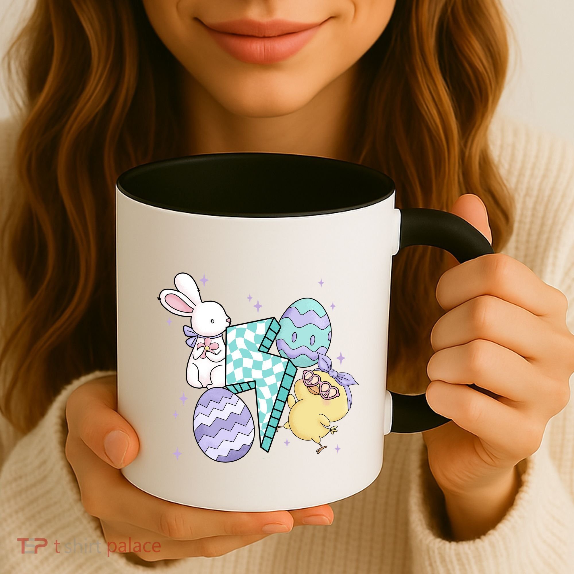 Happy Easter Cute Retro Coffee Mug
