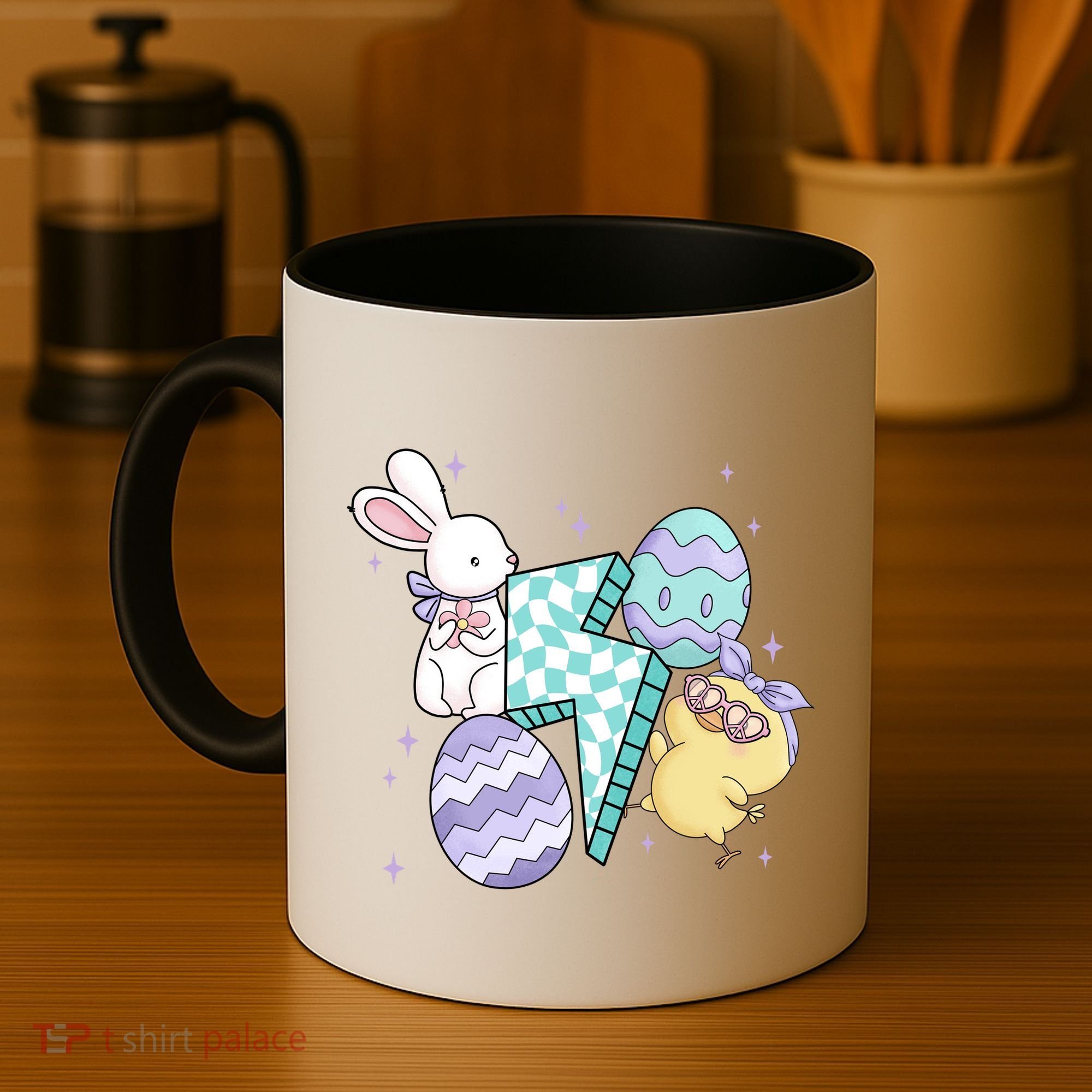 Happy Easter Cute Retro Coffee Mug