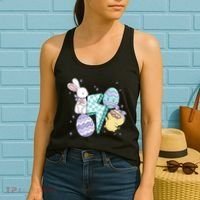 Happy Easter Cute Retro Women's Tank Top thumb 2
