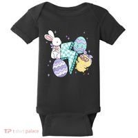 Happy Easter Cute Retro Baby Bodysuit thumb 0