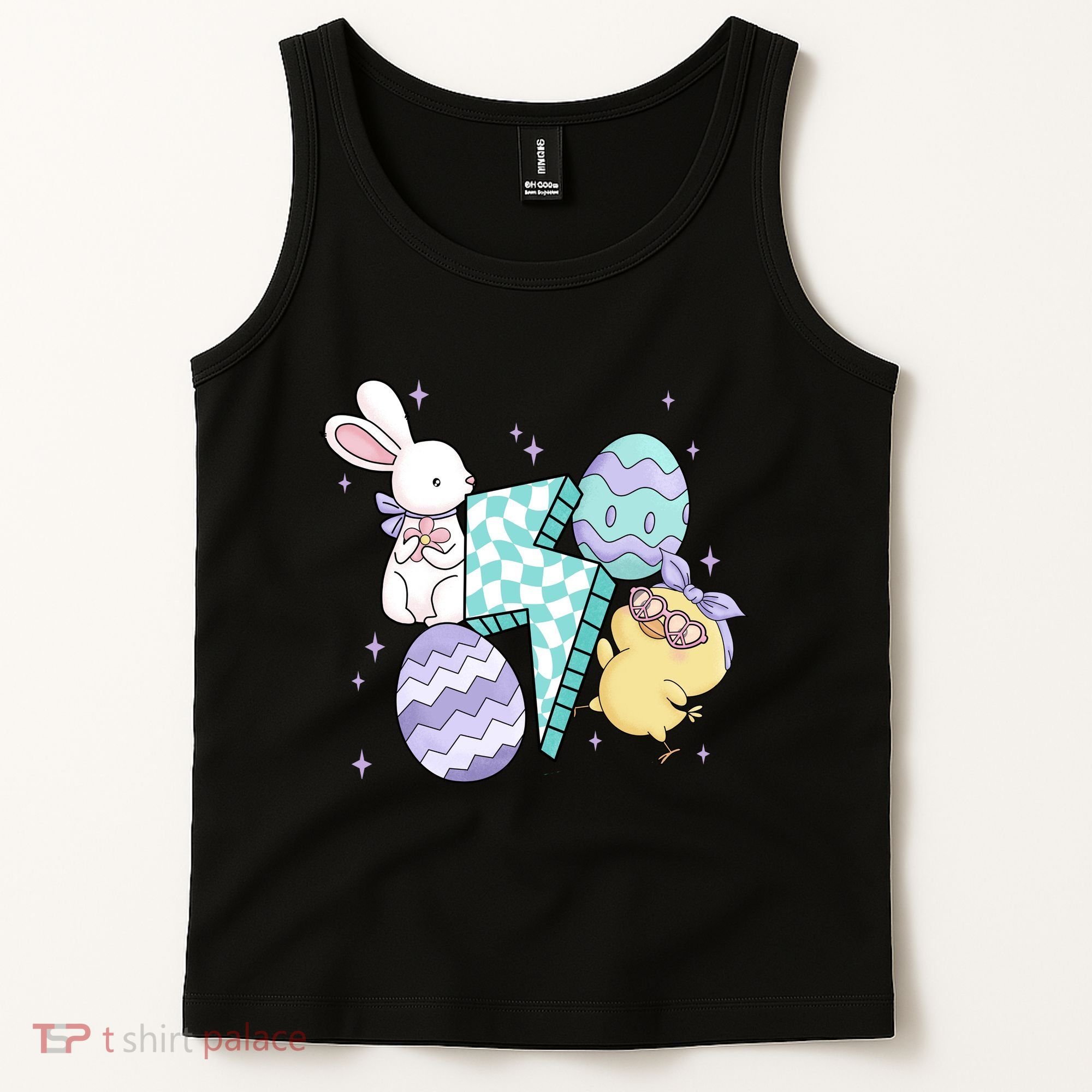 Happy Easter Cute Retro Tank Top