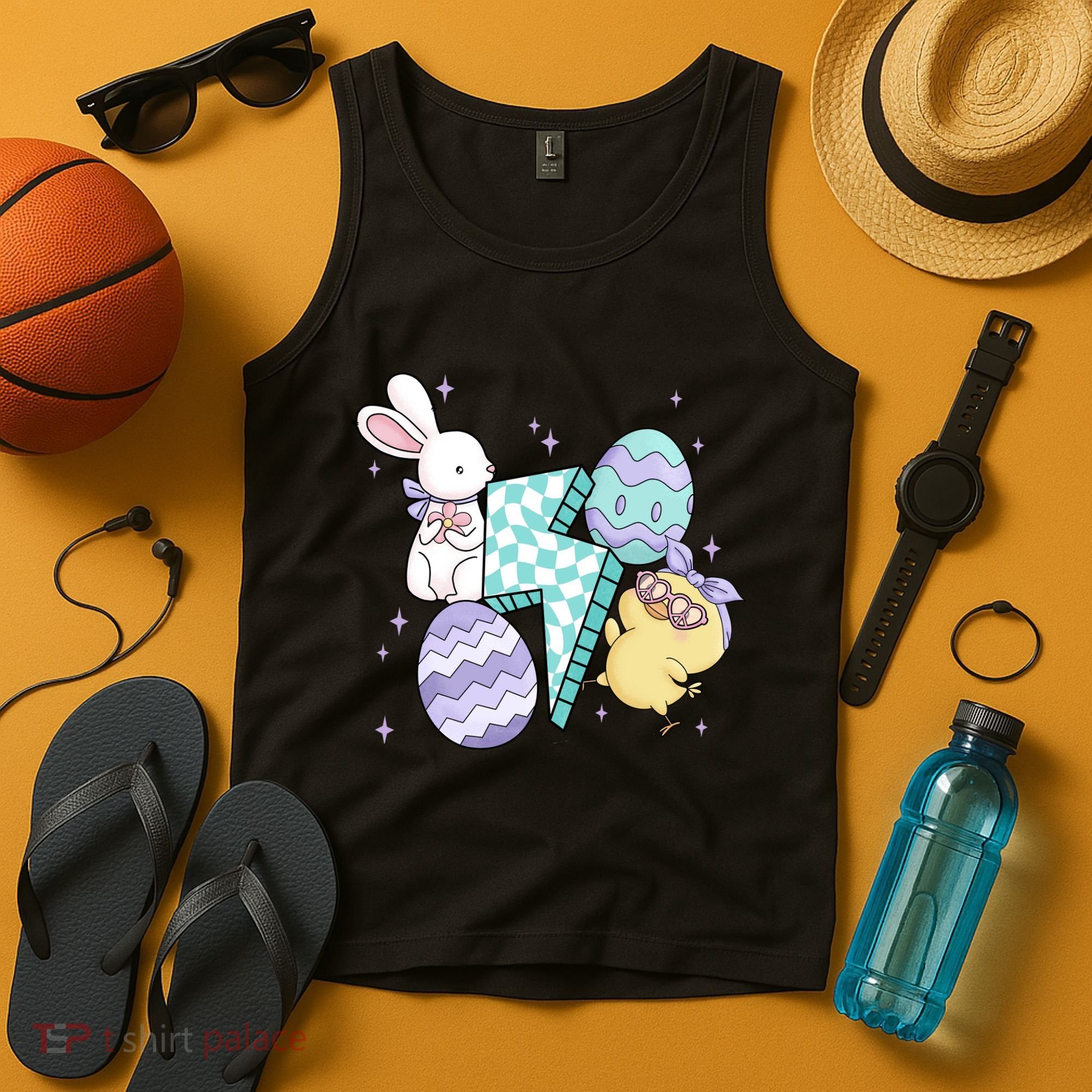 Happy Easter Cute Retro Tank Top