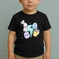 Happy Easter Cute Retro Toddler T-Shirt thumb 2