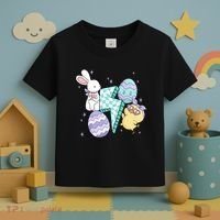 Happy Easter Cute Retro Toddler T-Shirt thumb 3