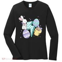 Happy Easter Cute Retro Women's Long Sleeve Shirt thumb 0