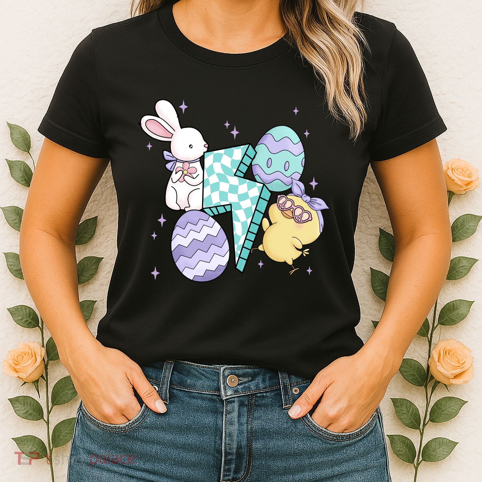 Happy Easter Cute Retro Women's T-Shirt