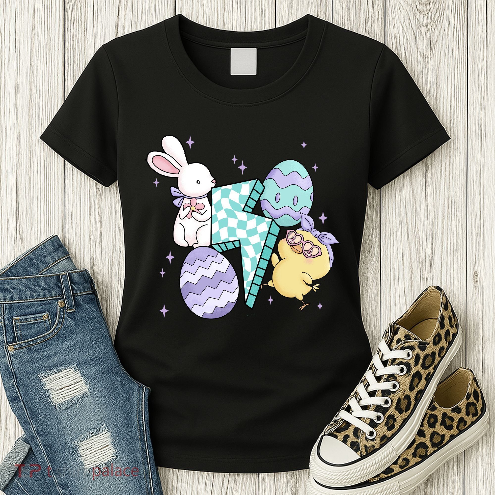 Happy Easter Cute Retro Women's T-Shirt