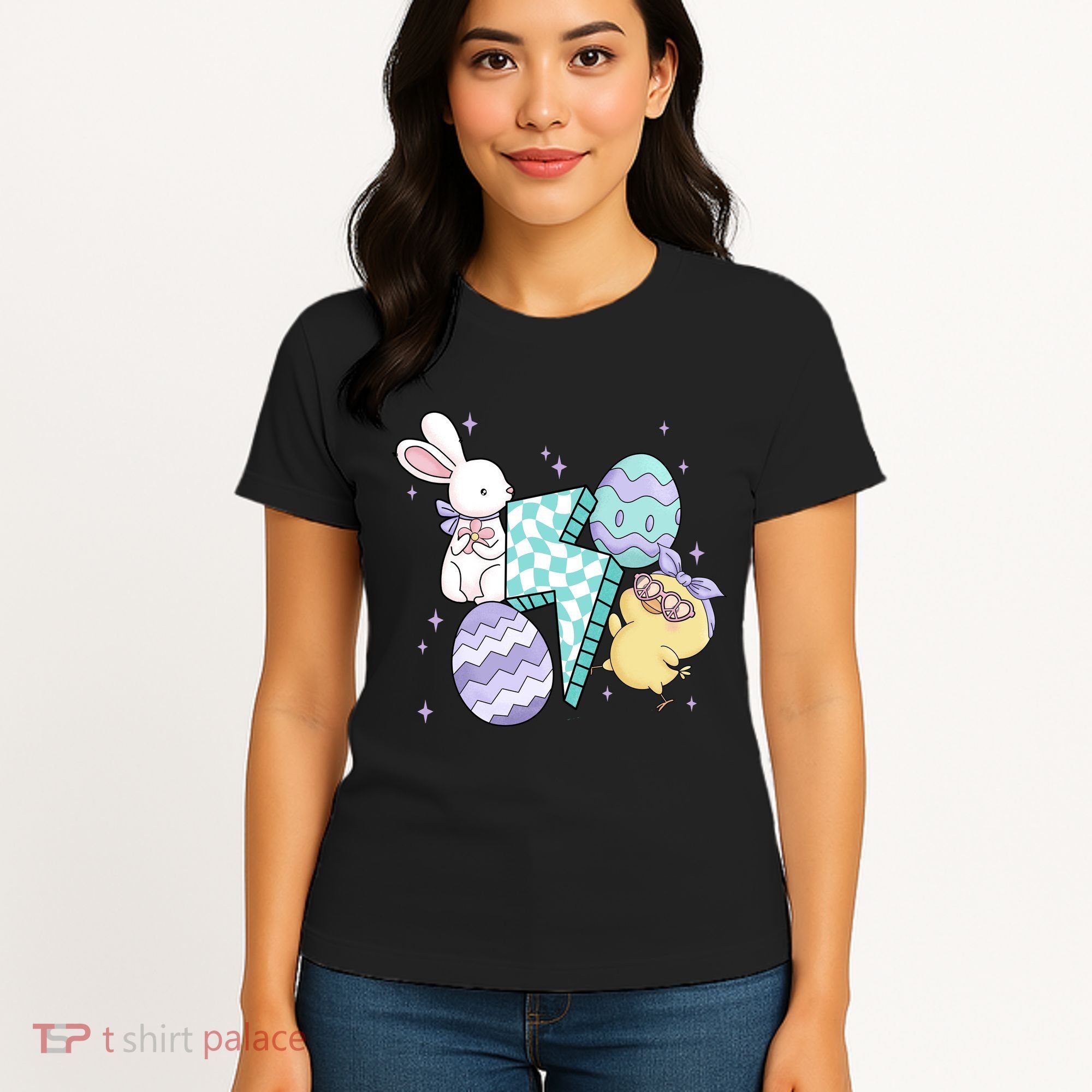Happy Easter Cute Retro Women's T-Shirt