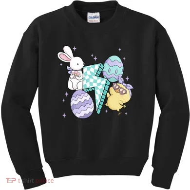 Happy Easter Cute Retro Kids Sweatshirt