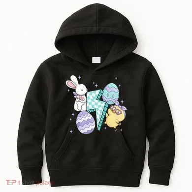 Happy Easter Cute Retro Kids Hoodie
