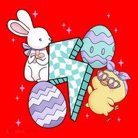 Happy Easter Cute Retro Santa Hat thumb 1