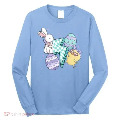 Happy Easter Cute Retro Long Sleeve Shirt