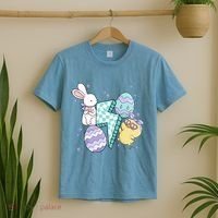 Happy Easter Cute Retro T-Shirt thumb 2