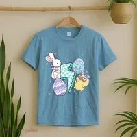 Happy Easter Cute Retro T-Shirt thumb 2