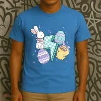Happy Easter Cute Retro T-Shirt thumb 3
