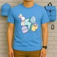 Happy Easter Cute Retro T-Shirt thumb 5