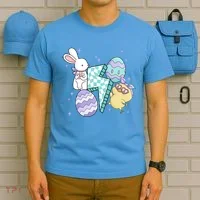 Happy Easter Cute Retro T-Shirt thumb 5