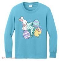Happy Easter Cute Retro Kids Long Sleeve Shirt thumb 0