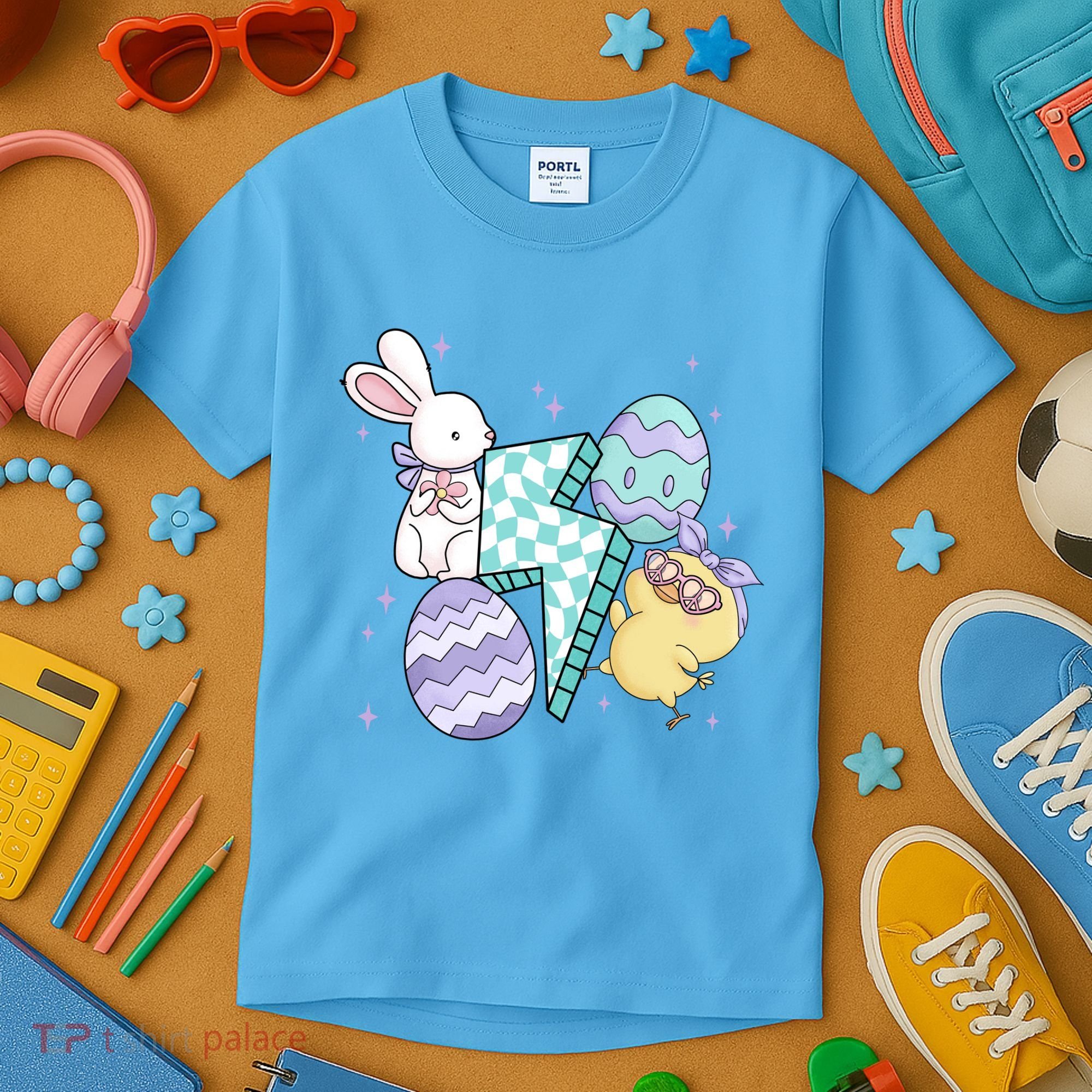 Happy Easter Cute Retro Kids T-Shirt