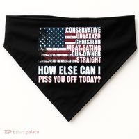 How Else Can I Piss You Off Today Us Flag USA-Made Doggie Bandana thumb 0